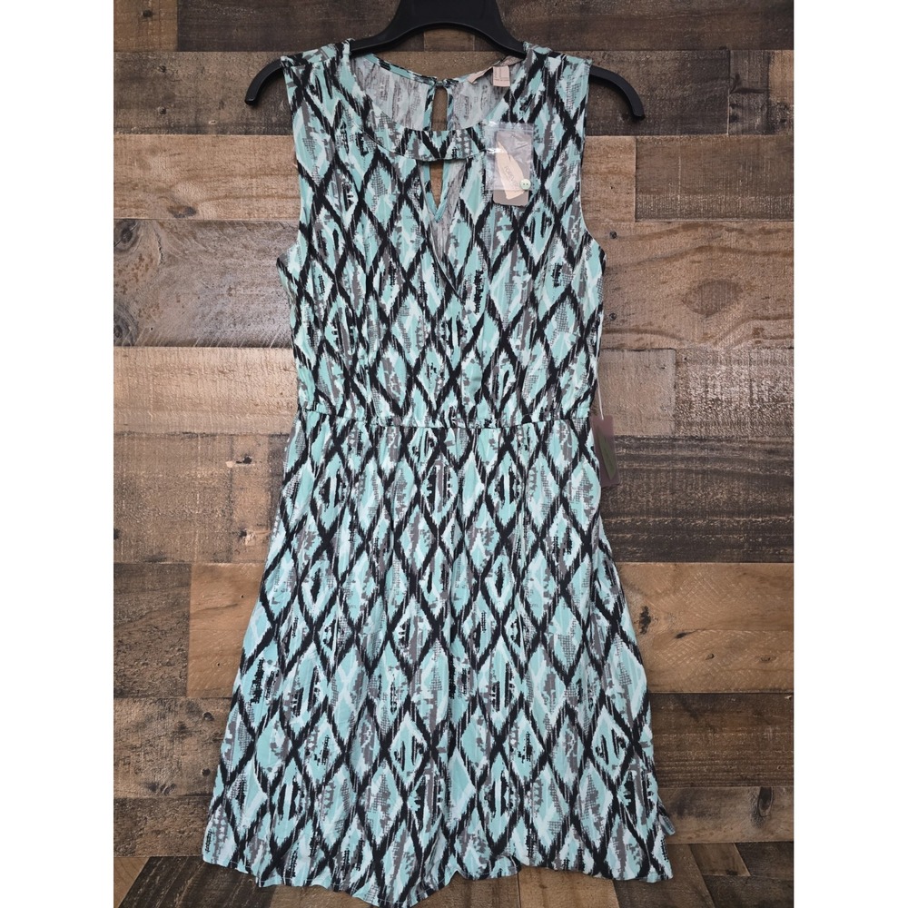 Forever 21 Boho Chic Aztec Diamond Print Dress Medium Coastal Southwestern NWT